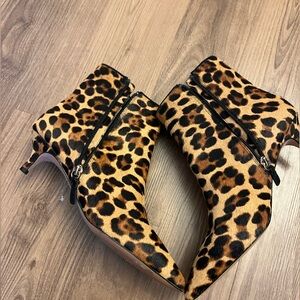 J Crew Leopard Print Boots - Low Heel